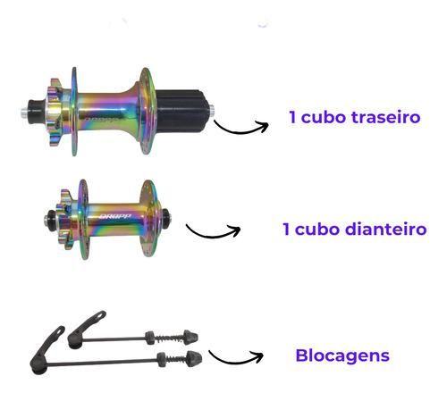 Par De Cubo Barulhento 36 Furos Padrão K7 Com Blocagens Bike